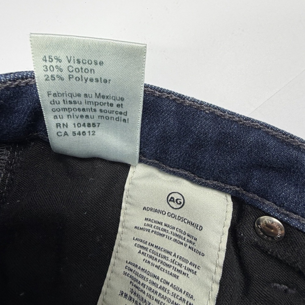 AG Adriano Goldschmied The Stilt Cutoff Denim Shorts 29R Dark Wash Frayed Hem - Picture 7 of 10